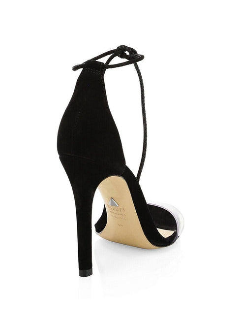 SCHUTZ Women's Josseana Open Toe Nubuck High-Heel Sandals Black Size 9B